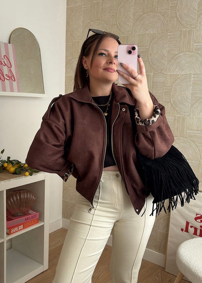 Veste chocolat - AMBER