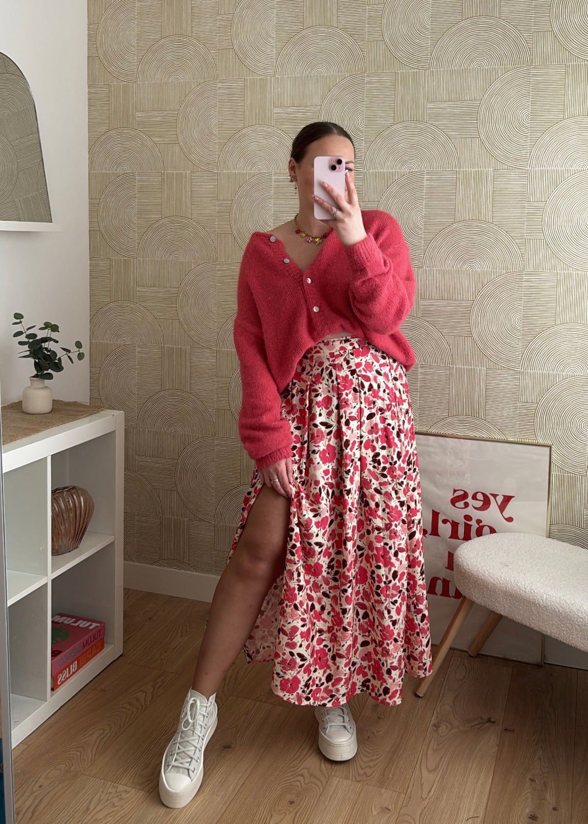 Jupe longue rose - ALMA