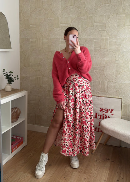 Jupe longue rose - ALMA