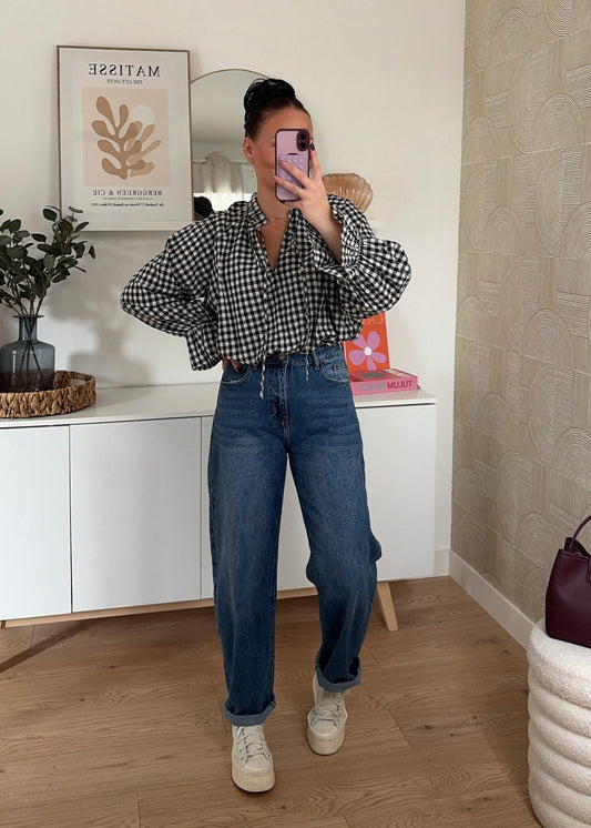 Blouse vichy - NAVY