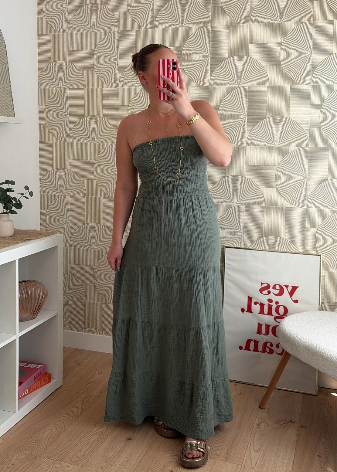 Robe bustier kaki - MAËLYS