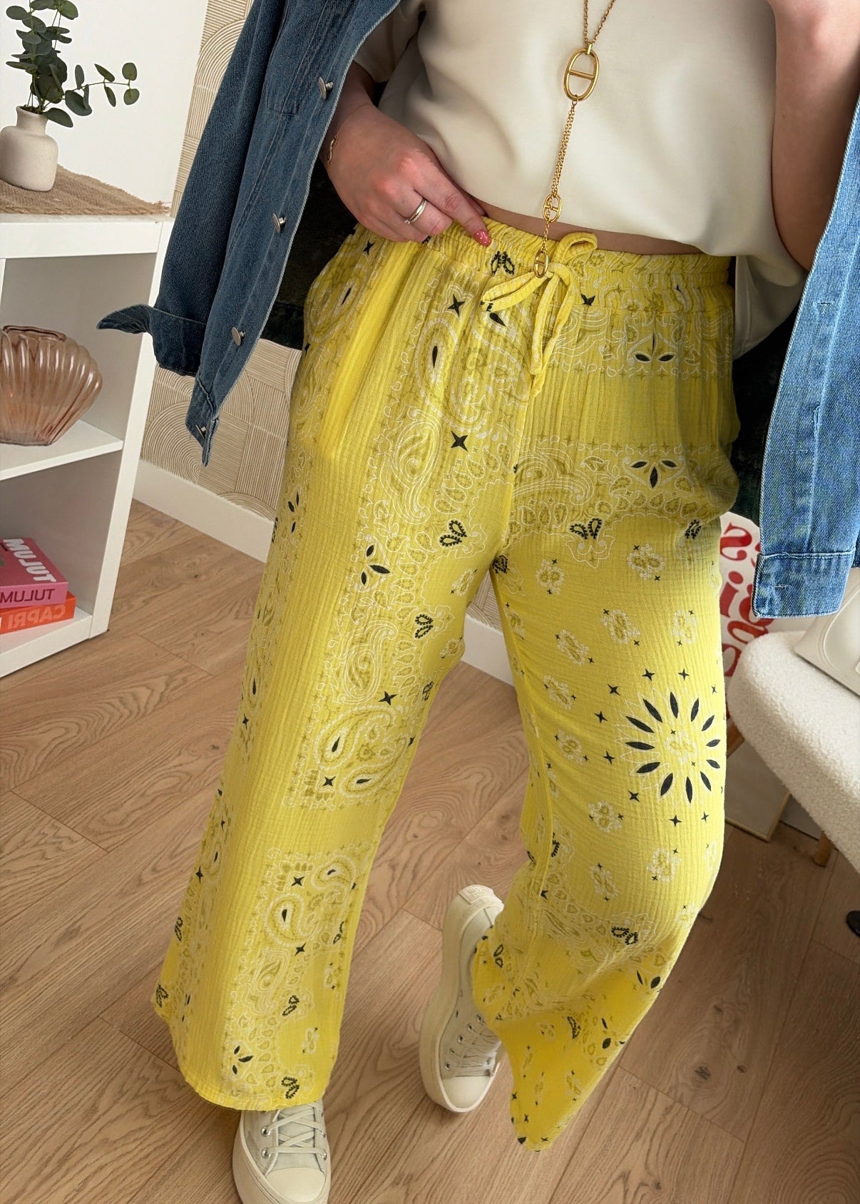 Pantalon jaune bohème - LORIE