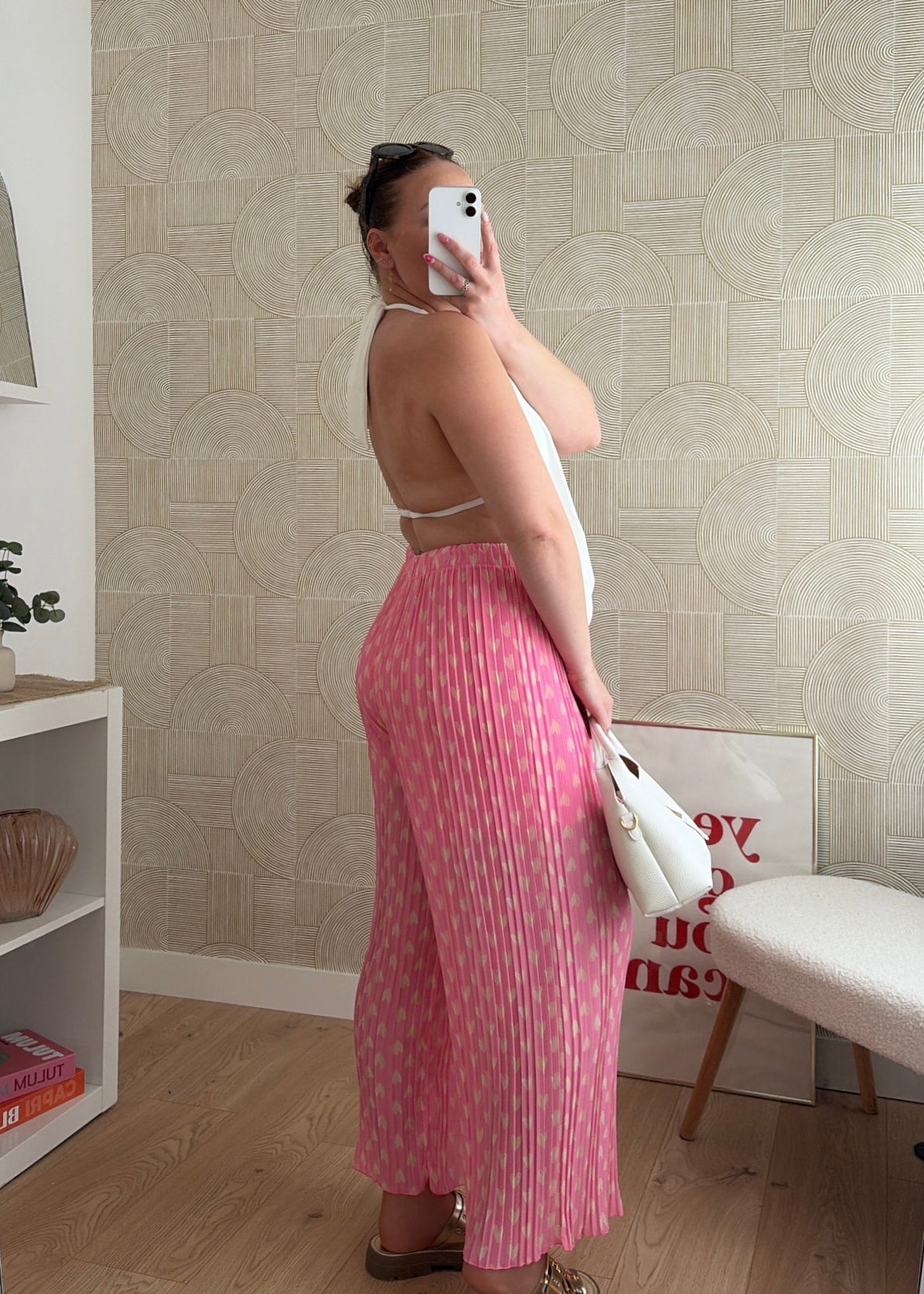 Pantalon plissé coeurs - LOVELY