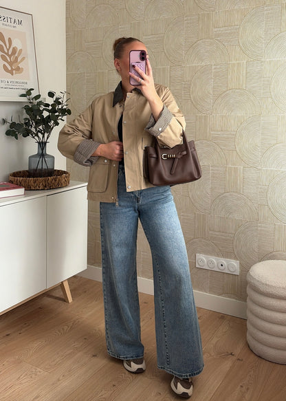 Veste beige à col - ORLA