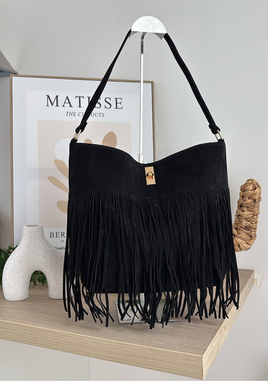 Sac à franges - NOIR