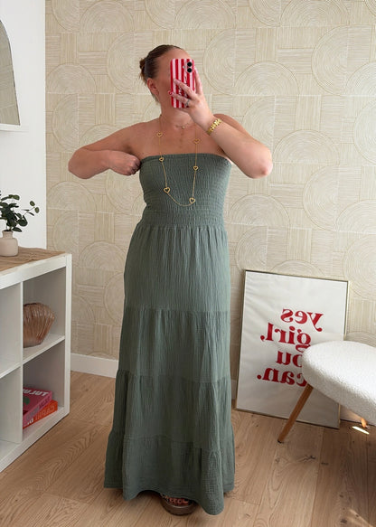 Robe bustier kaki - MAËLYS