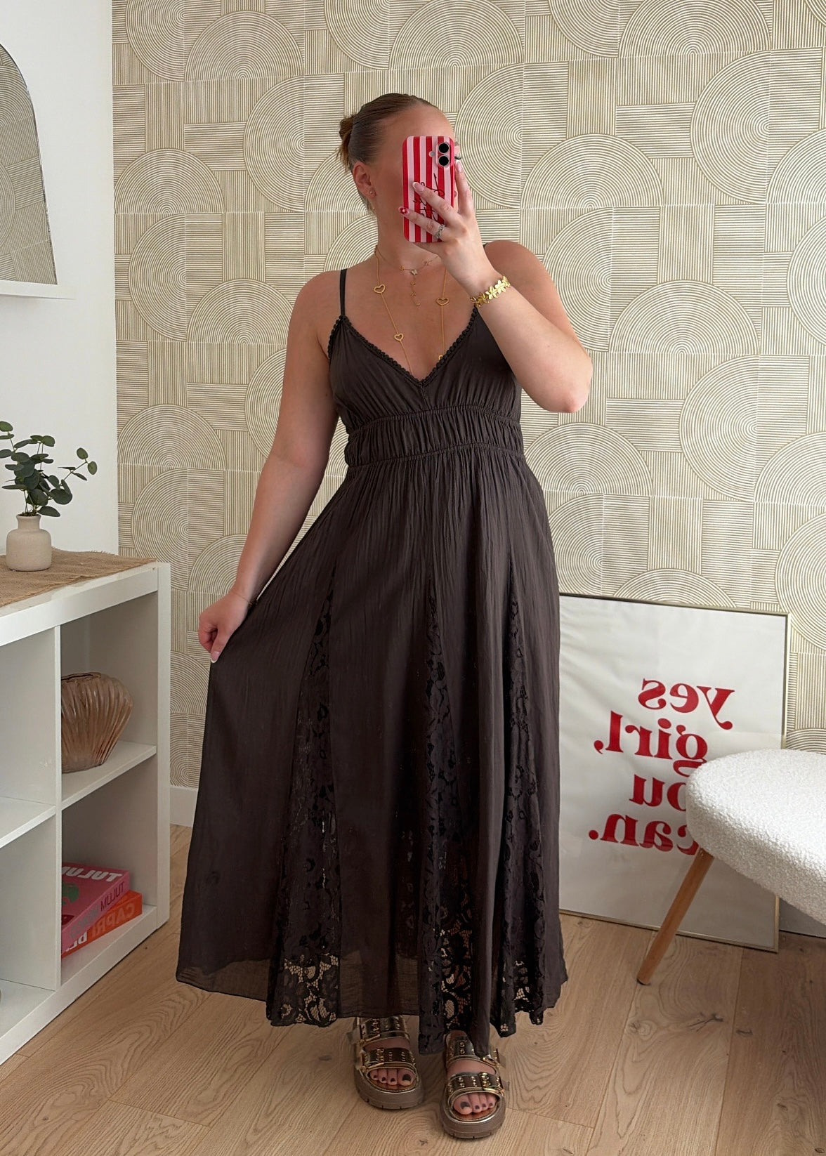 Robe longue choco - AGATHE