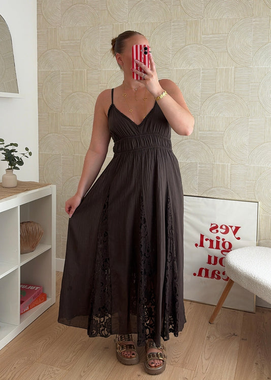 Robe longue choco - AGATHE