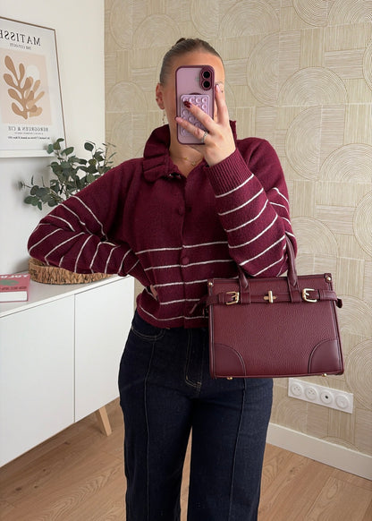 Gilet bordeaux - CLARA