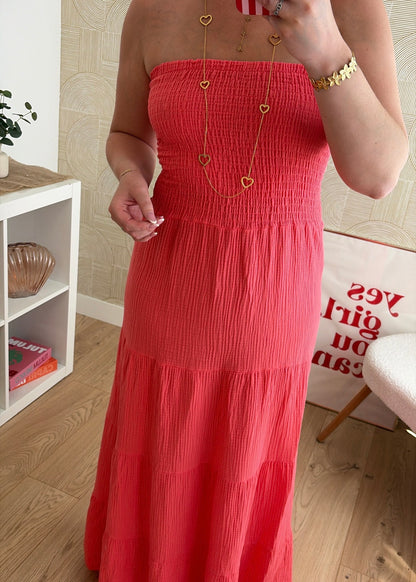 Robe bustier corail - MAËLYS