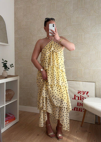 Robe à volants jaune - FLYA