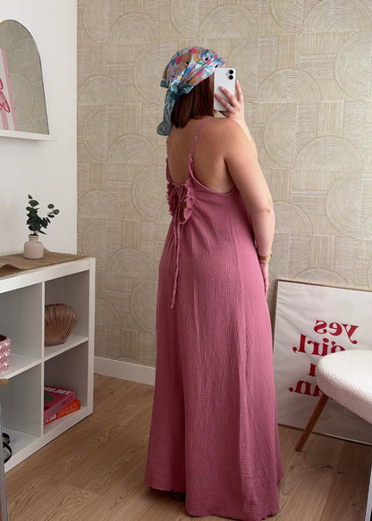 Robe longue rose - NAOMIE