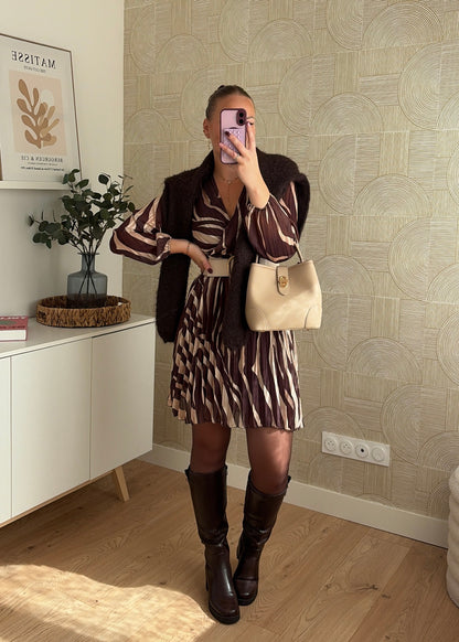 Robe zébrée choco - BURGA
