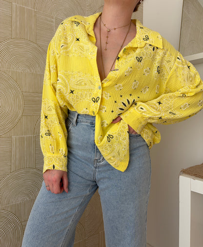 Chemisier jaune bohème - LORIE