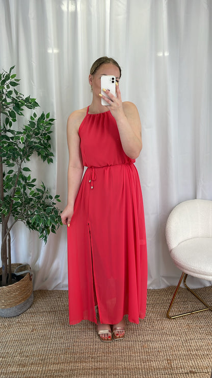 Robe longue corail KIARA