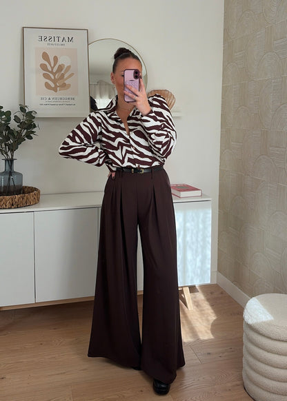 Pantalon choco - PALAZZO