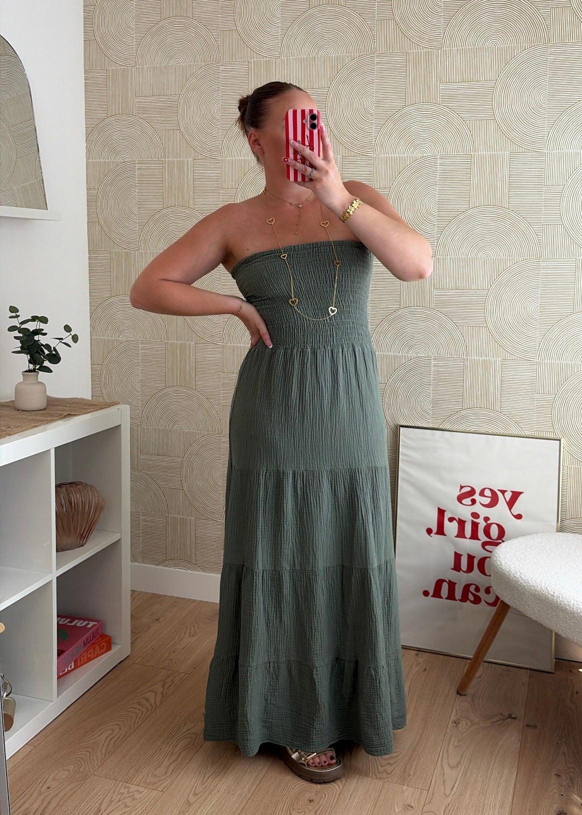 Robe bustier kaki - MAËLYS