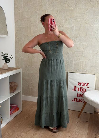 Robe bustier kaki - MAËLYS