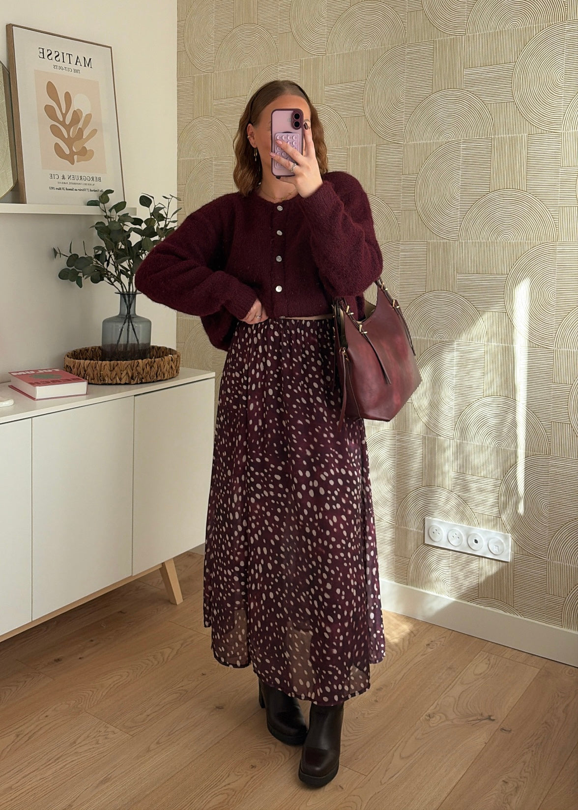 Jupe longue prune - JOY