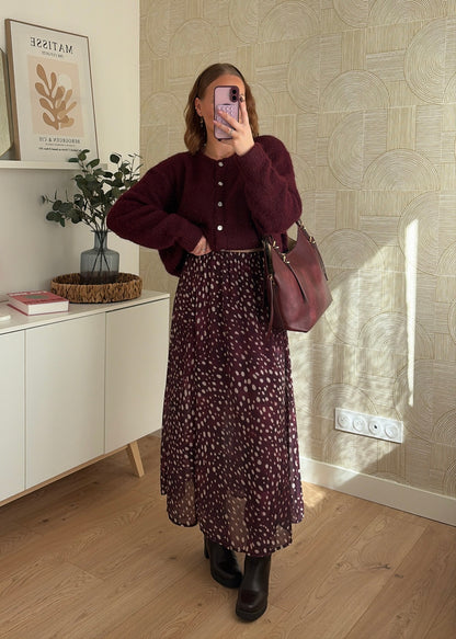 Jupe longue prune - JOY