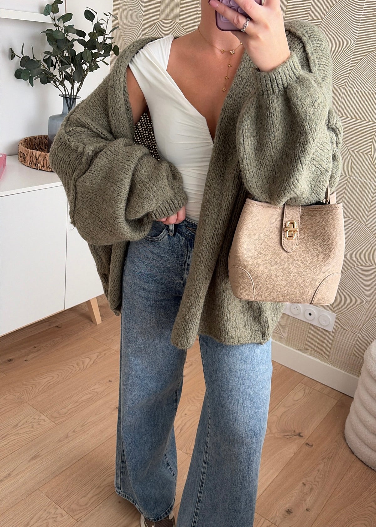 Gilet kaki clair - CÉLIA