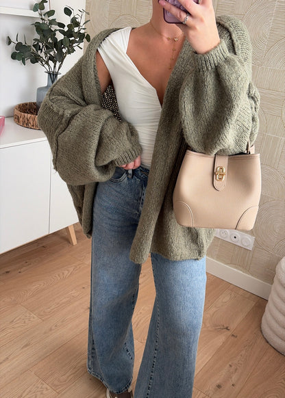 Gilet kaki clair - CÉLIA