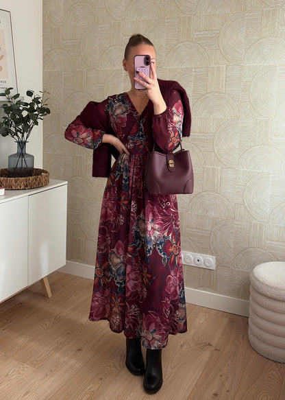 Robe longue bordeaux - EMIE
