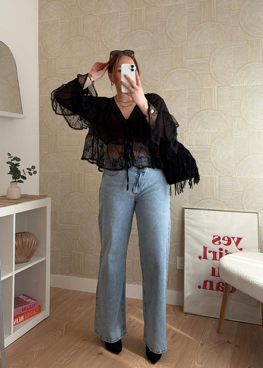 Blouse noire - DENTELLE