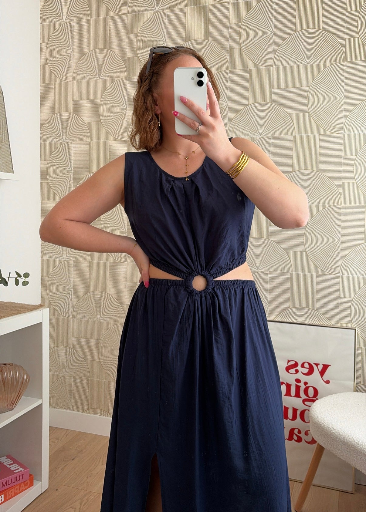 Robe longue navy - MARINA