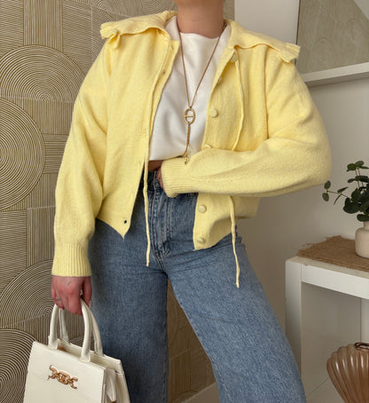 Gilet maille jaune - CLAUDIA