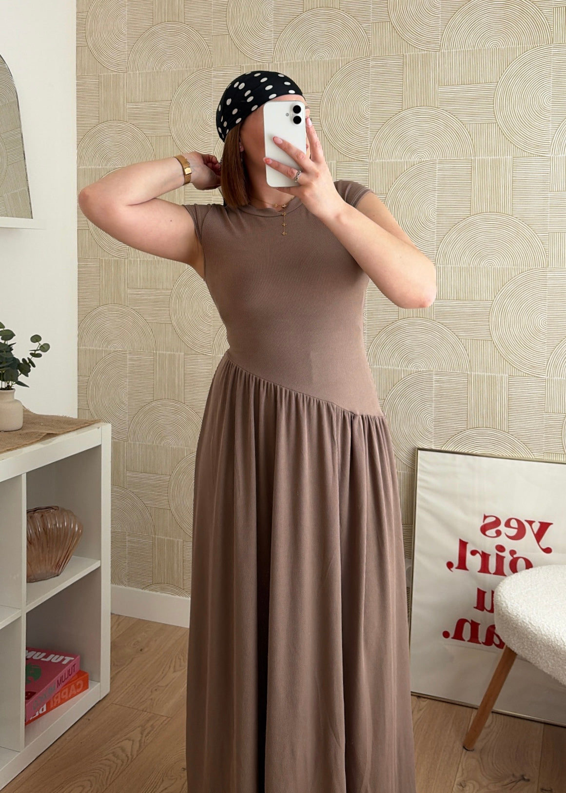 Robe longue taupe - HARMONY