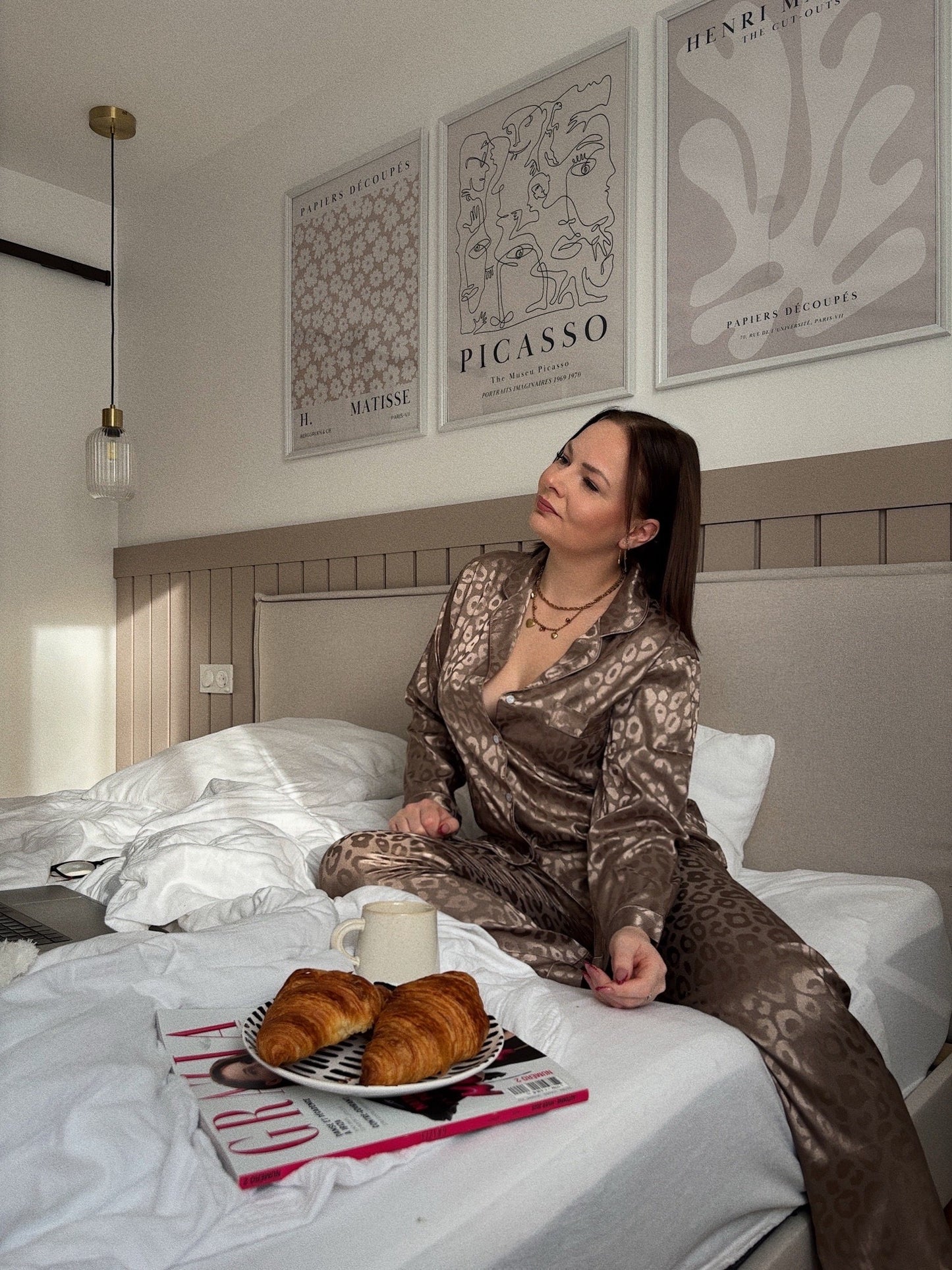 Ensemble de pyjama satin - LÉOPARD