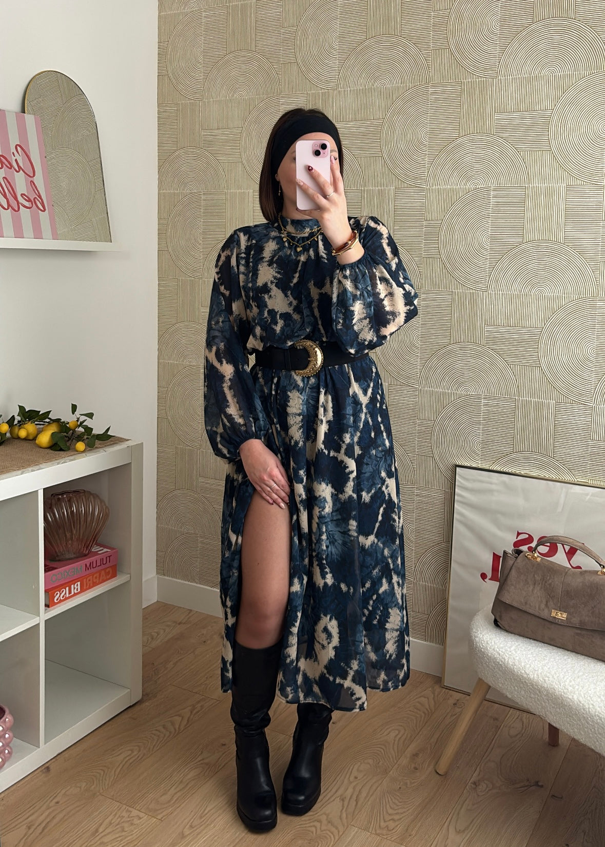 Robe longue navy - TIE & DYE