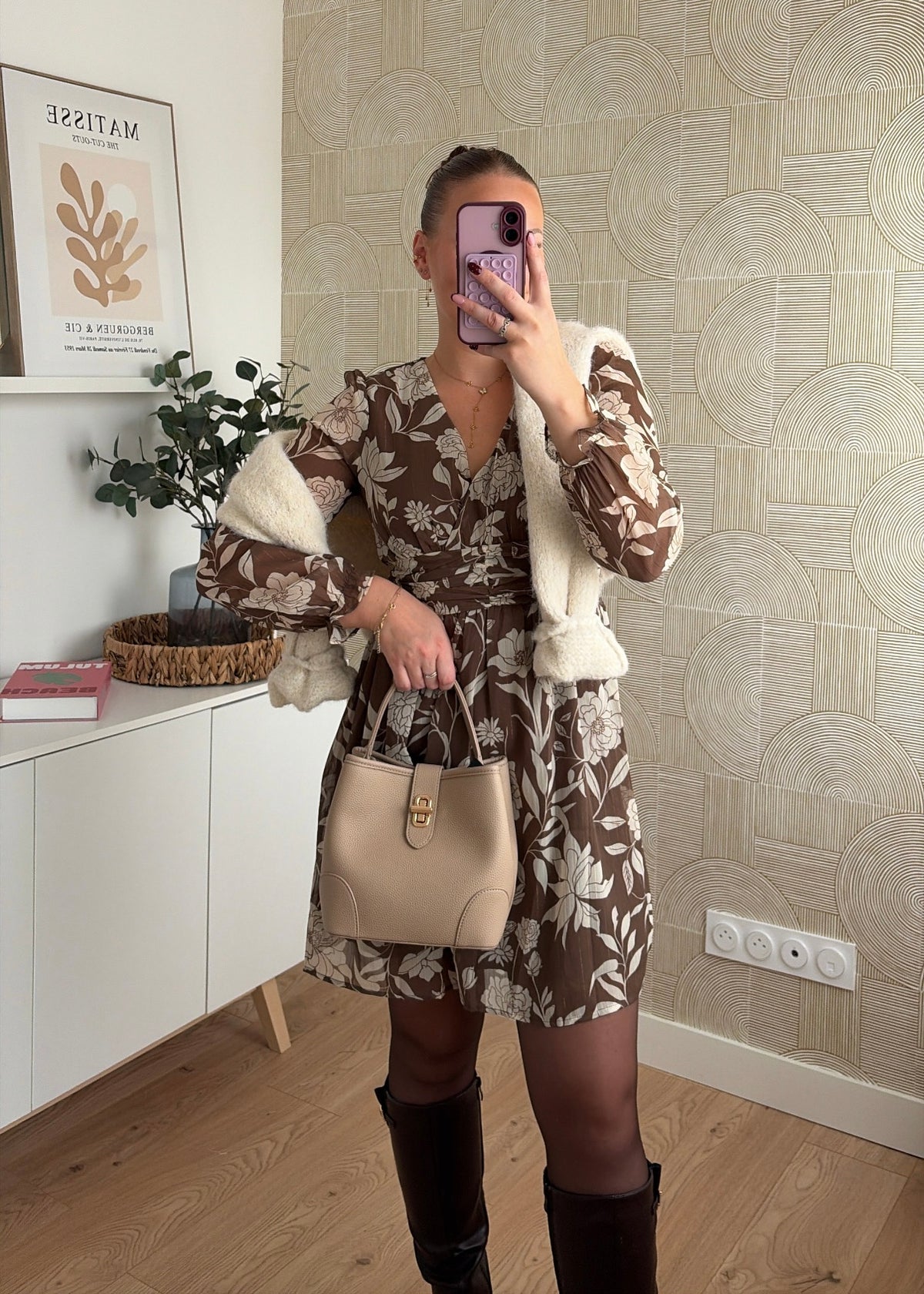Robe courte kaki - ALYAH