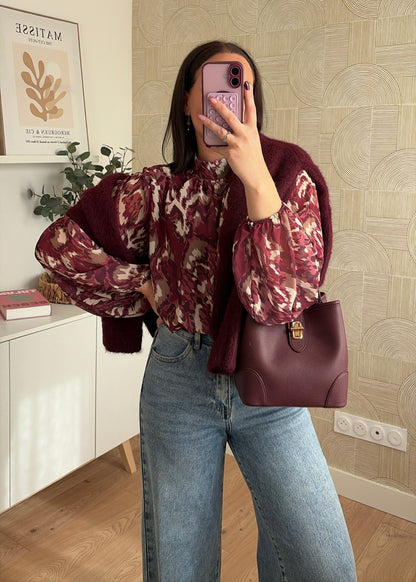 Blouse bordeaux - ELIZA
