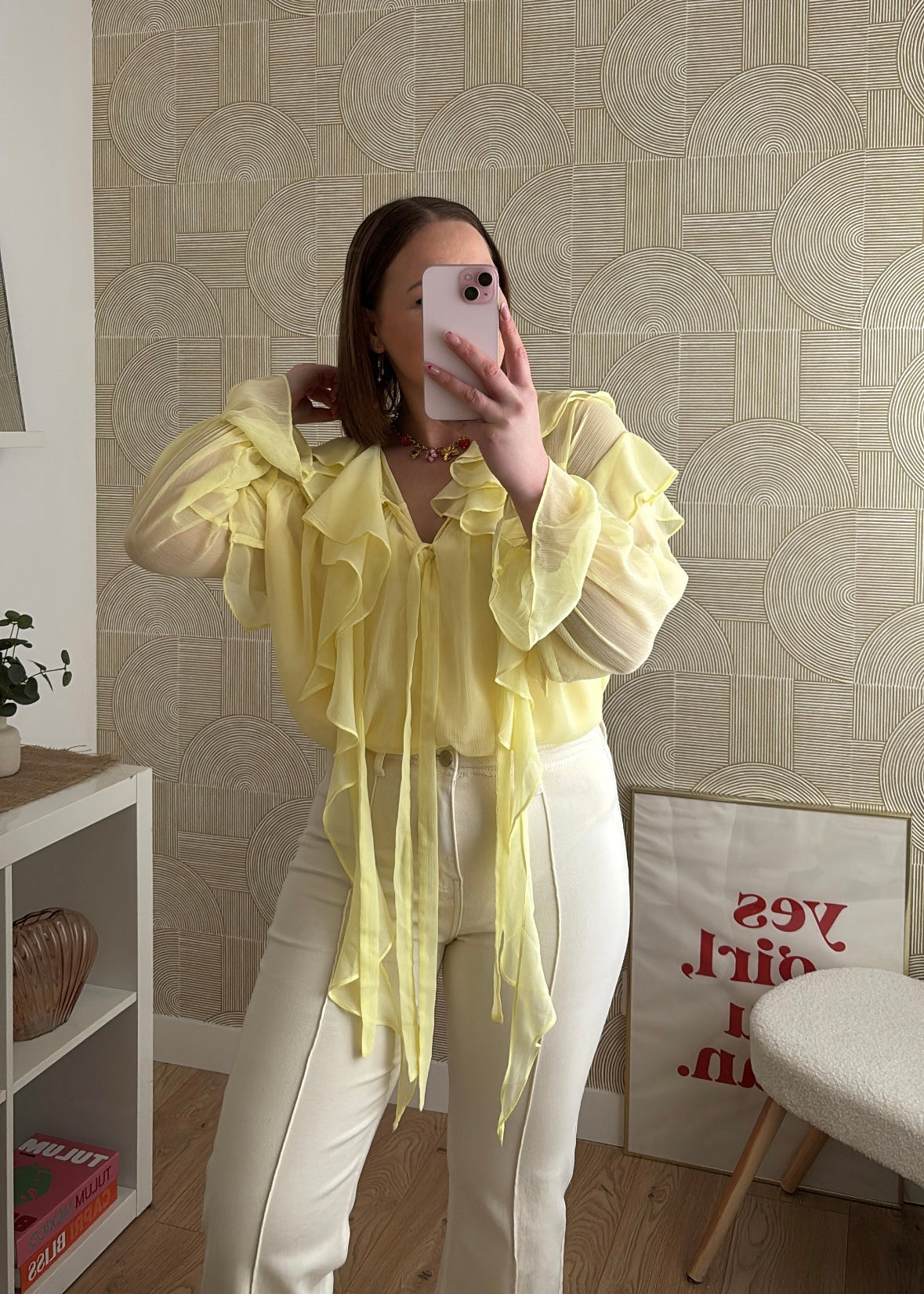 Blouse volantée jaune - NOÉMY