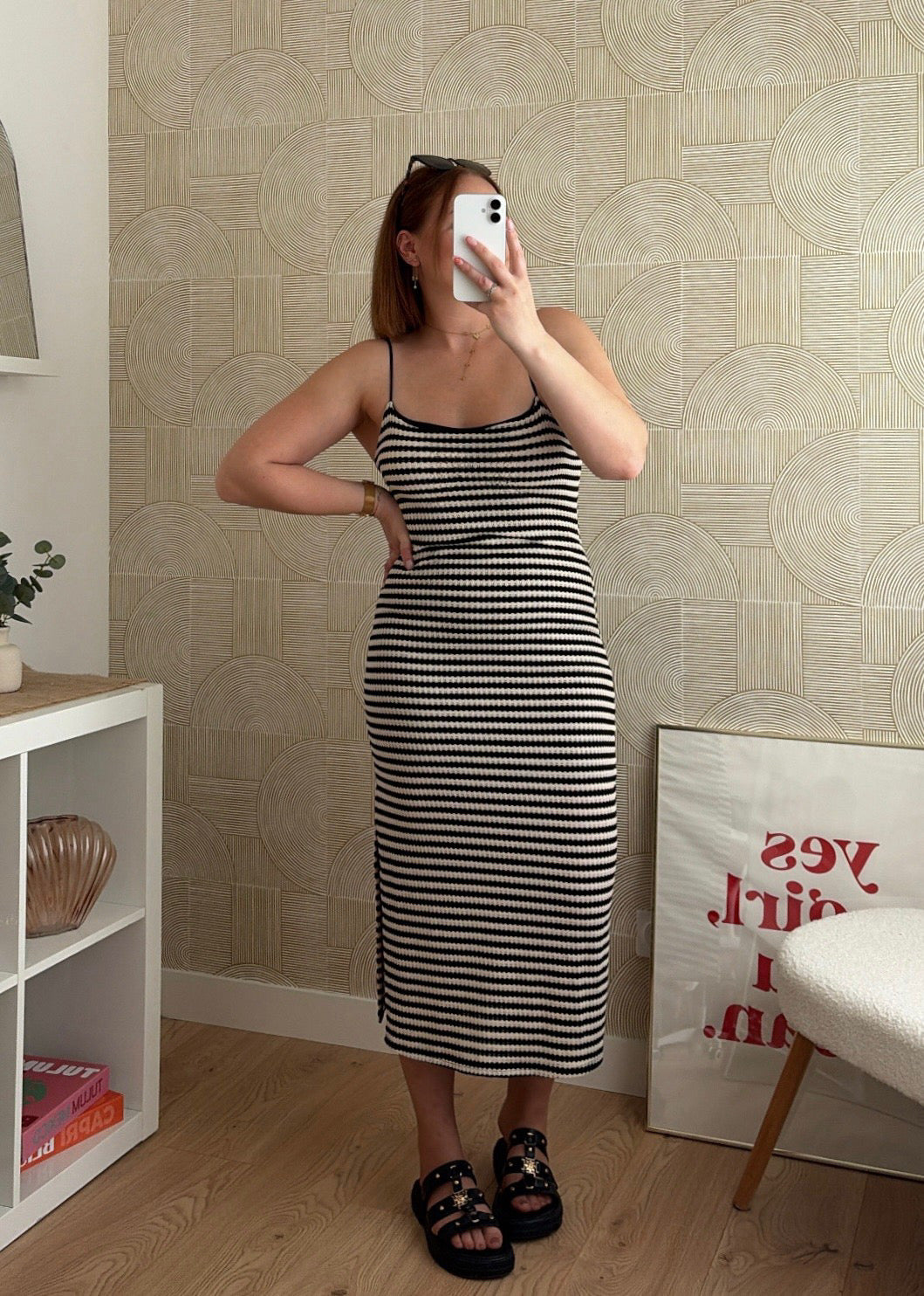 Robe marinière noire - RIVIERA