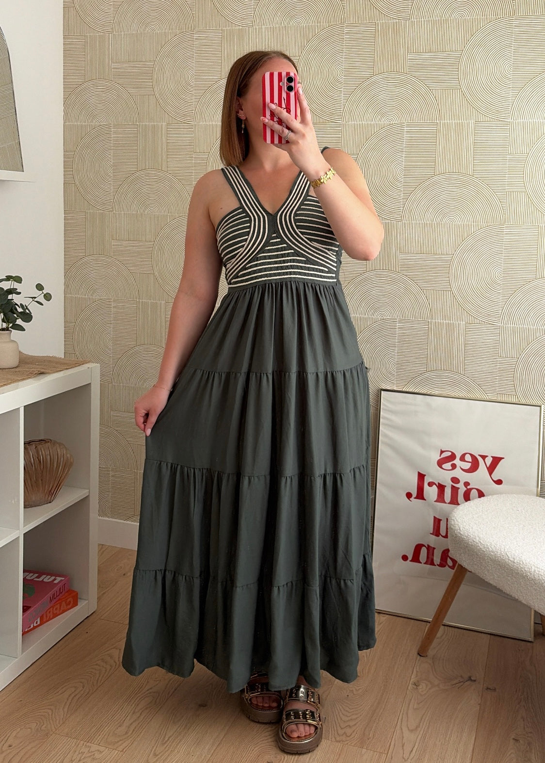 Robe longue kaki - BOHEMIA