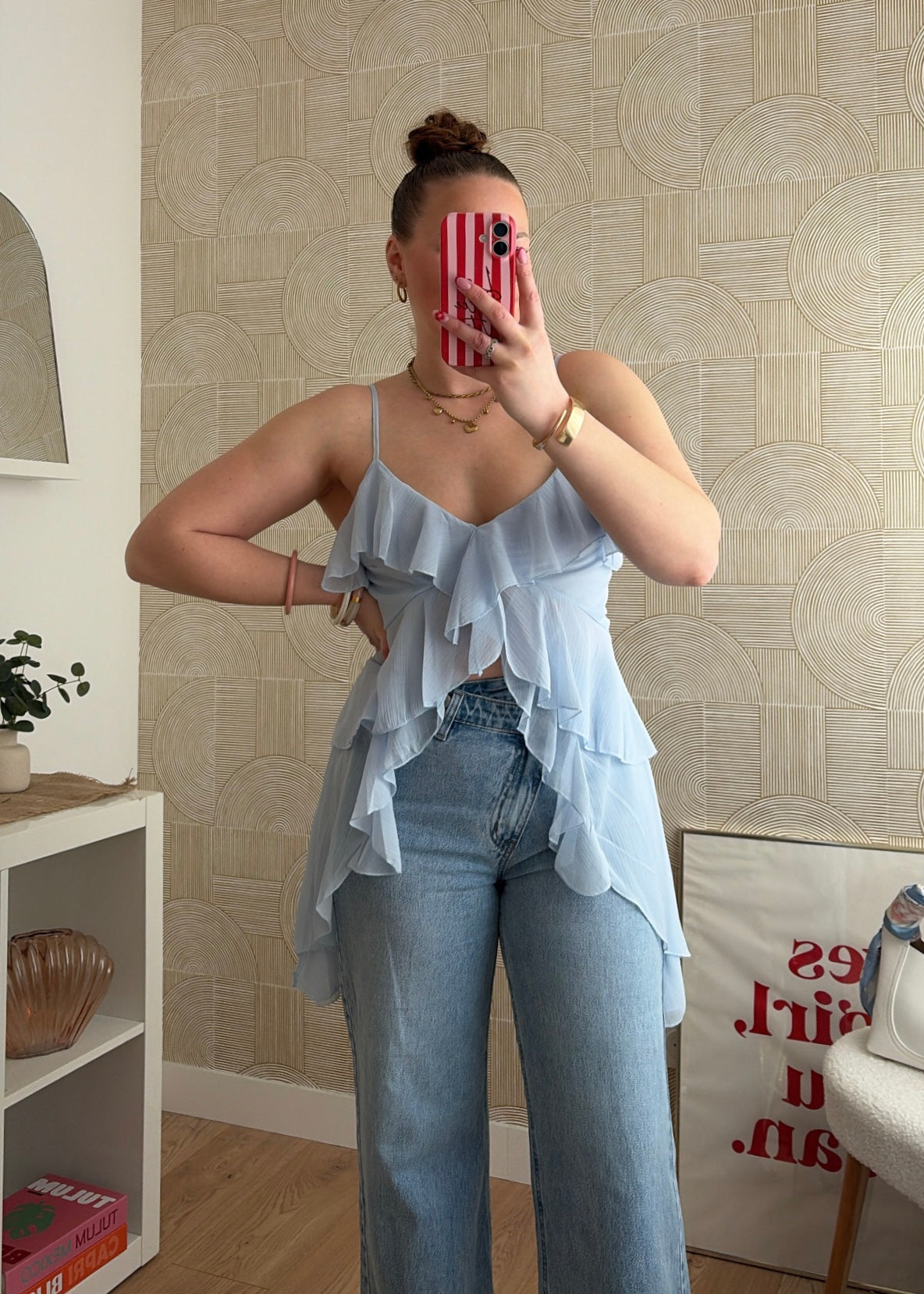 Top asymétrique bleu - PAULA