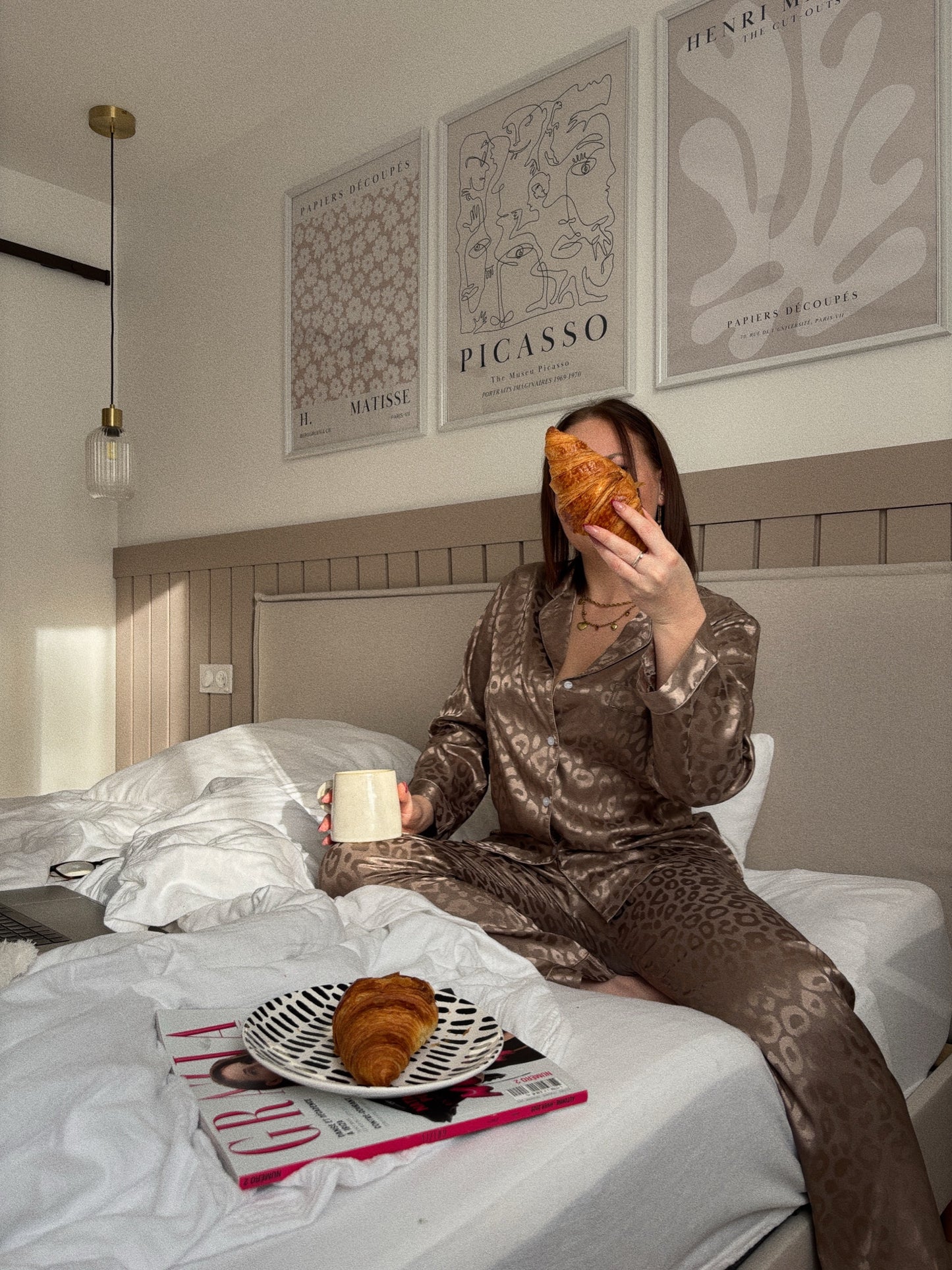 Ensemble de pyjama satin - LÉOPARD