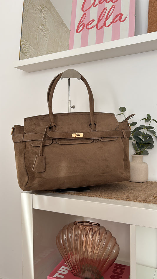 Sac à main taupe - DAIM