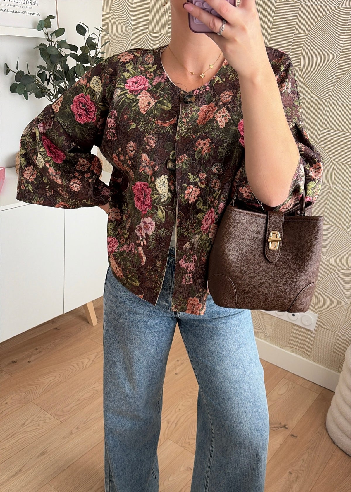 Veste cape à fleurs - CHOCO