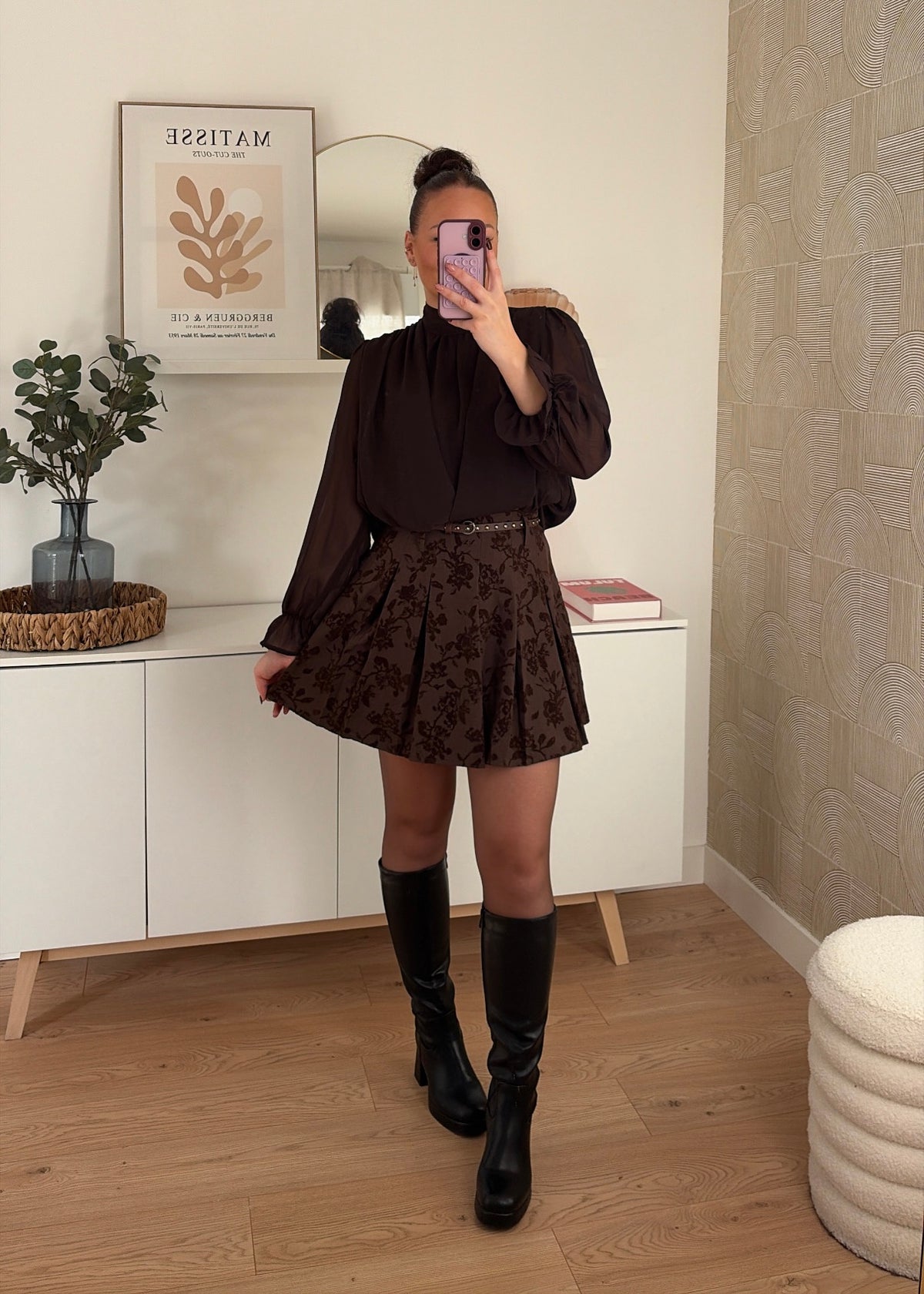 Jupe patineuse choco - CLARA