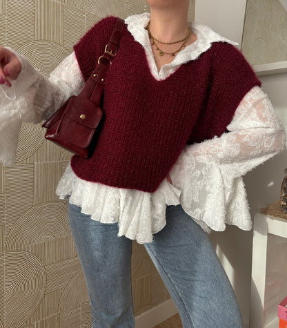 Pull bordeaux - MANGA