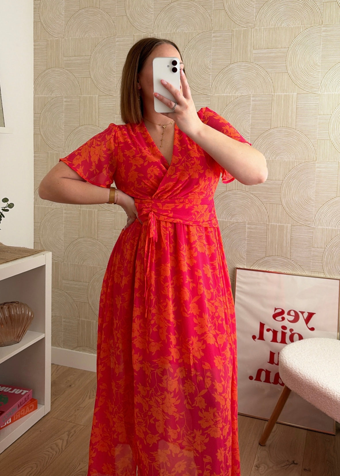 Robe longue orange - ALMA