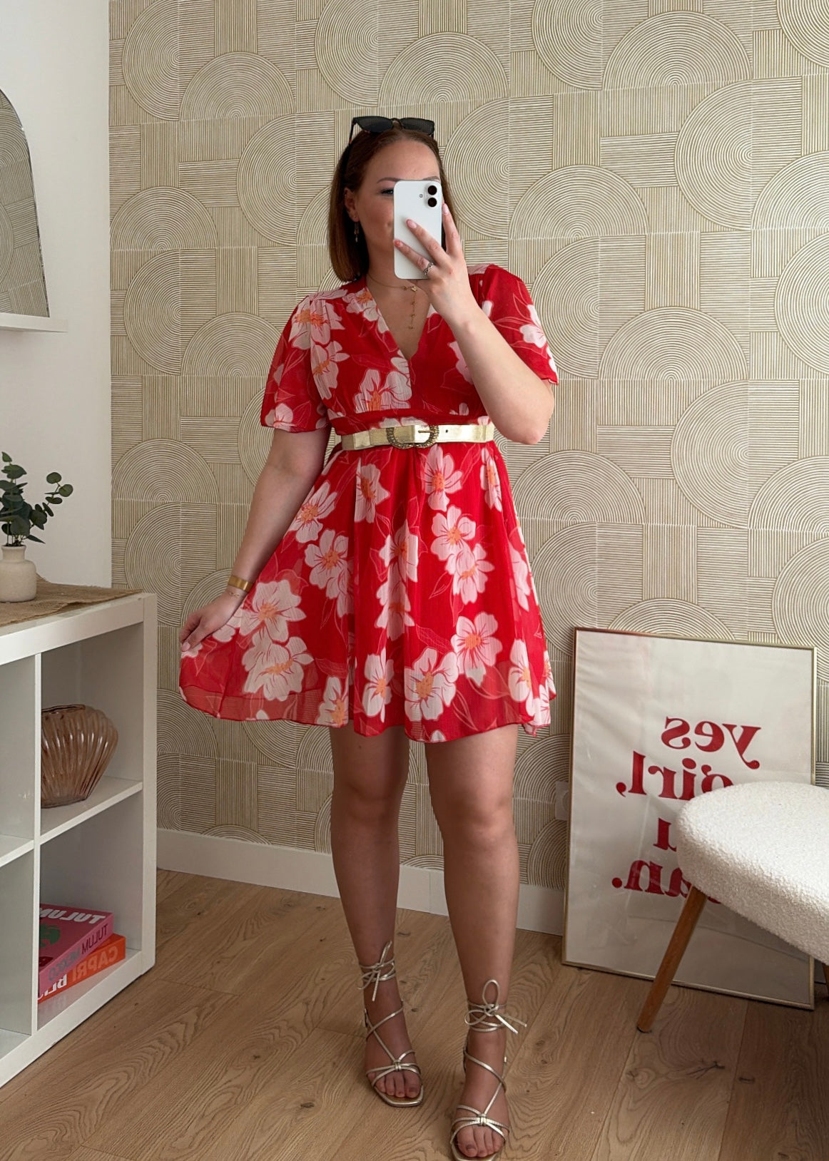 Robe courte rouge - SCARLETT