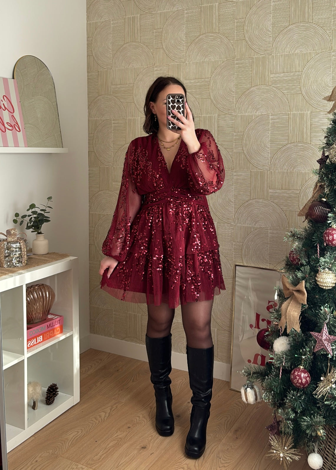 Robe bordeaux "LA PETILLANTE"