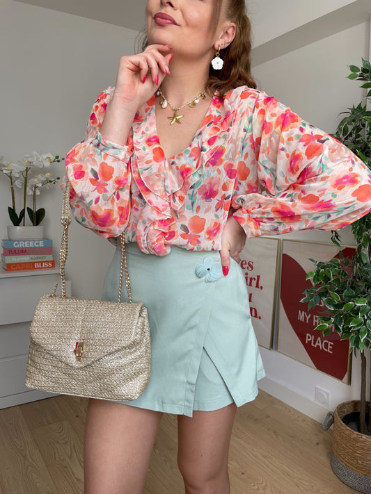 Blouse à volant ARLEQUIN