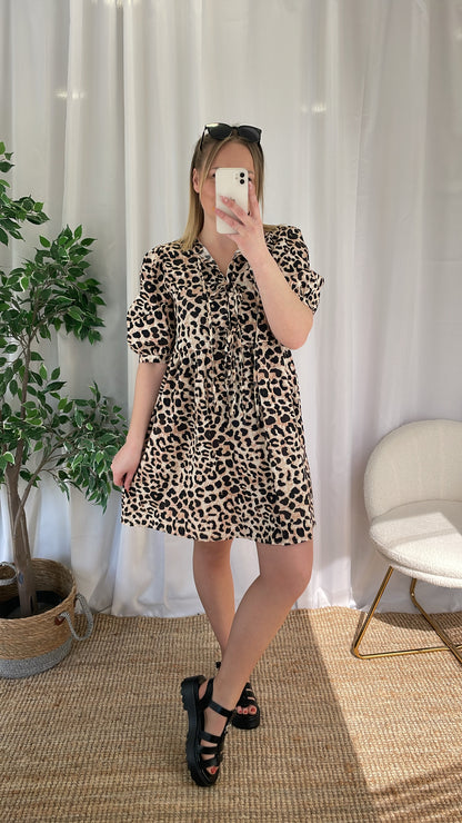 Robe ILONA - Beige & Noir