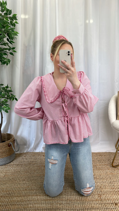 Blouse à nœuds ROXY - Rose